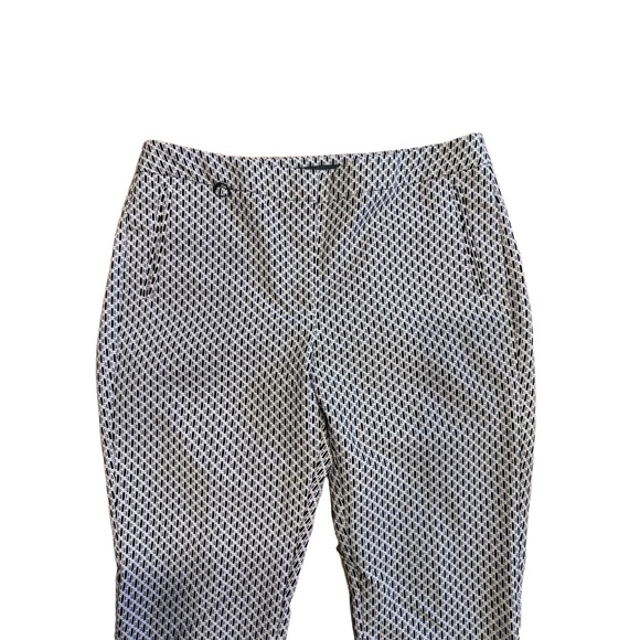 Adrianna Papell Printed Button Closure Pockets Straight-Leg Pants US 10 Office - Picture 4 of 6